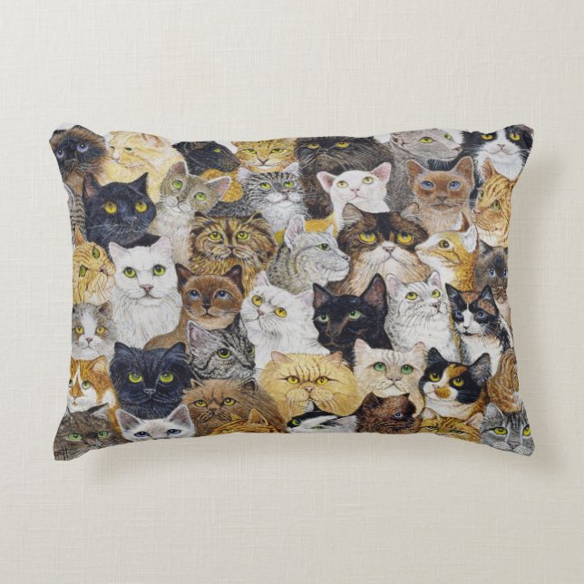 Just the Cat's Whisker Decorative Pillow (Front)