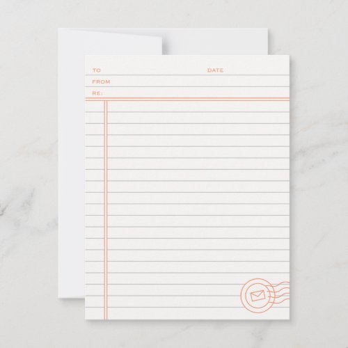 Just the Facts A2 Stationery - Tangerine Personalized Invitations