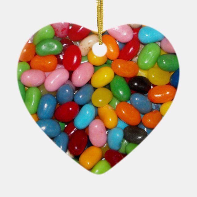 Just The Jelly Beans Ceramic Ornament (Front)