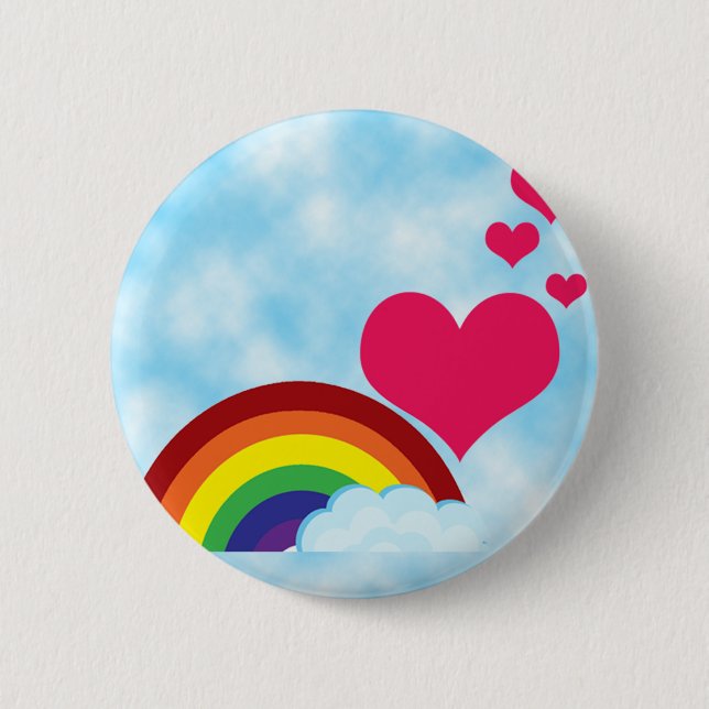 Just the Rainbow Pinback Button (Front)