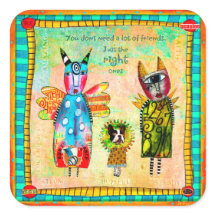 Just The Right Ones - colorful collage stickers