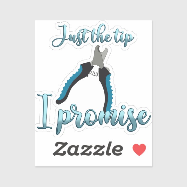 Just the tip grooming  sticker (Sheet)