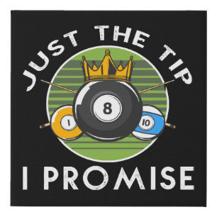 Just The Tip I Promise Billiards Faux Canvas Print