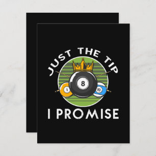Just The Tip I Promise Billiards Holiday Card