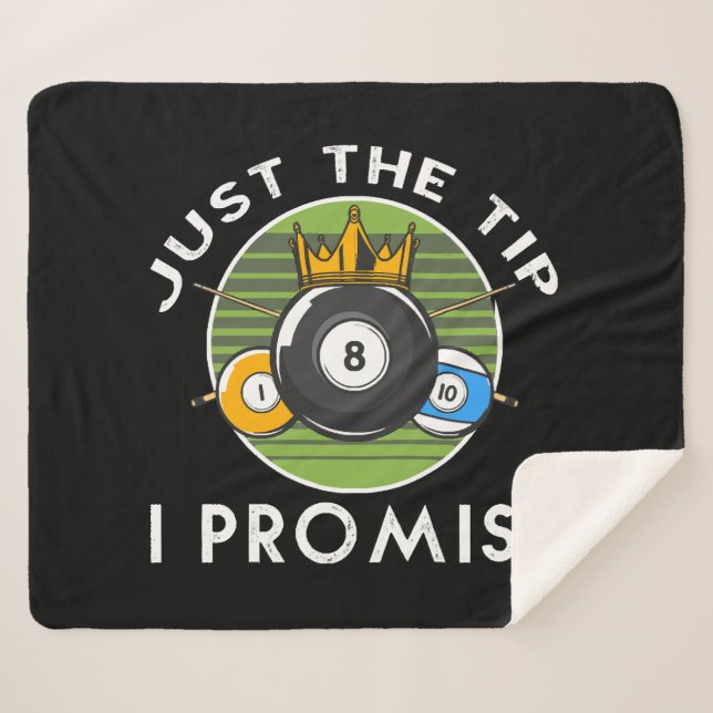 Just The Tip I Promise Billiards Sherpa Blanket (Front (Horizontal))