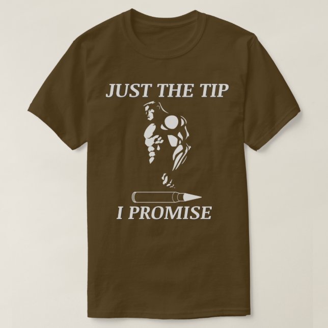 Just The Tip I Promise Bullet Gun Lover Gifts T-Shirt (Design Front)