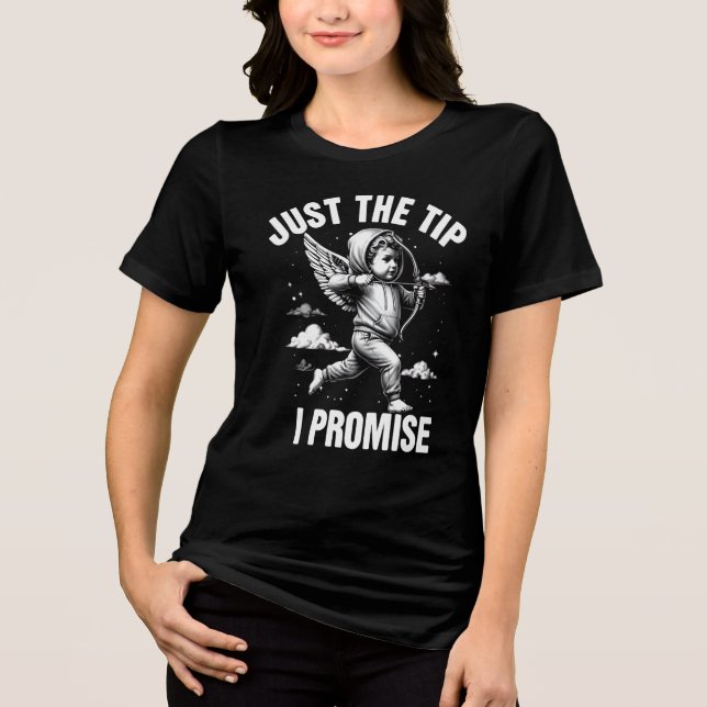 Just The Tip I Promise  Tri-Blend Shirt (Front)