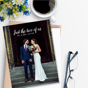 Just the two of us Wedding Announcement Postcard