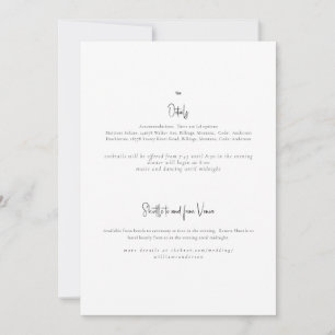 Just the Two of Us Wedding Detail Invitation