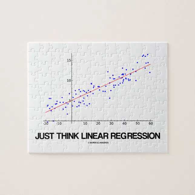 Just Think Linear Regression (Statistics) Jigsaw Puzzle Zazzle