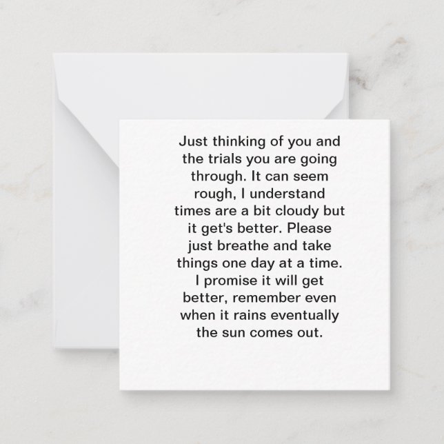 Just Thinking of You Note Card (Front)