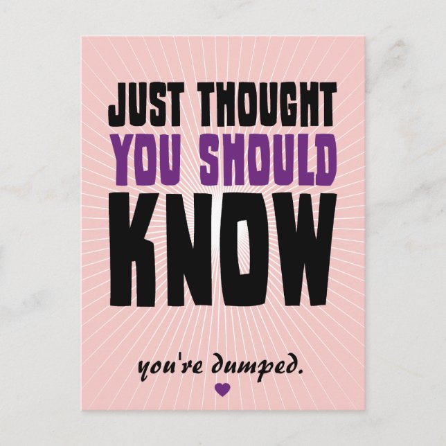 Just Thought You Should Know Postcard (Front)