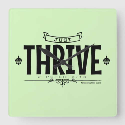 Just Thrive Square Wall Clock