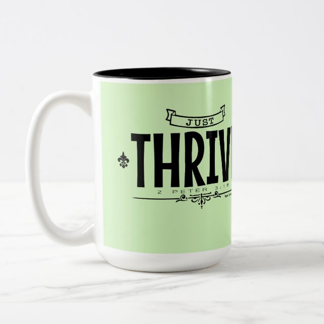 Just Thrive Two-Tone Coffee Mug (Left)