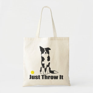 Personalized Border Collie Tote Bag Embroidered with Dog Name