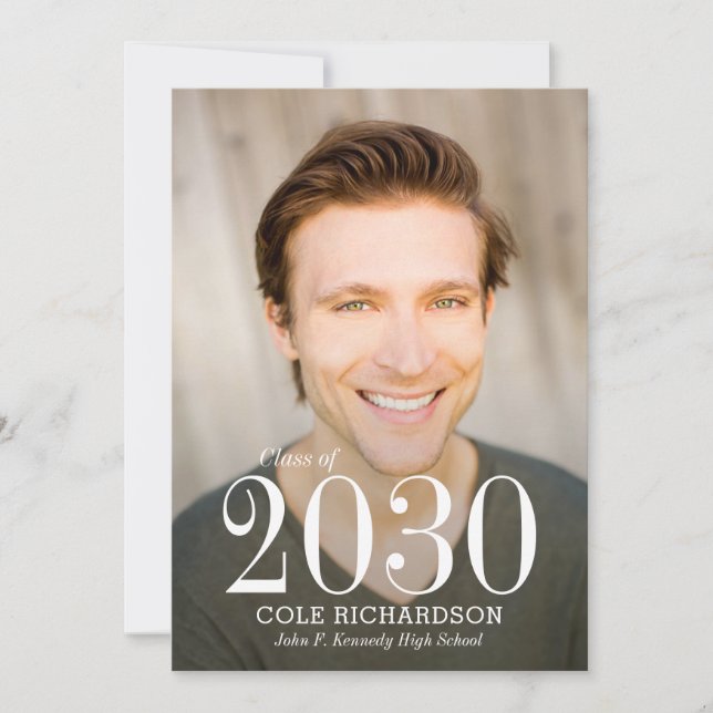 Just Timeless Graduation Announcement (Front)