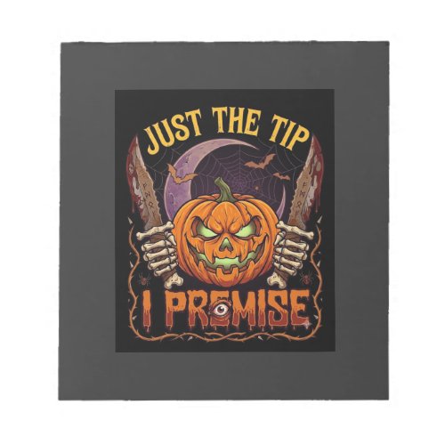 Just Tip Premise Halloween Pumpkin Bloody Knives_1 Notepad