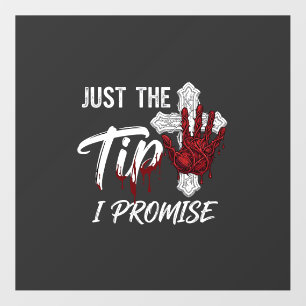 Just Tip Promise Halloween Bloody Hand Cross Floor Decals