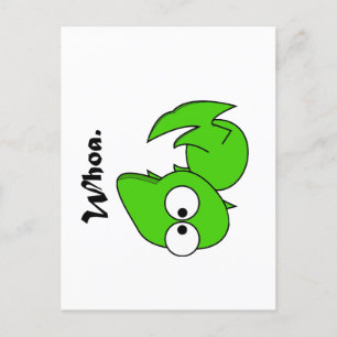 Just Tired Funny Dragon or Pterodactyl Cartoon Postcard