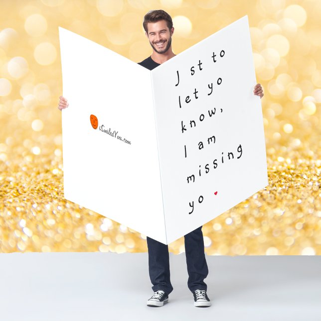 Just To Let You Know I am Missing U Funny Jumbo Card (Just To Let You Know I am Missing U Funny Jumbo Card)