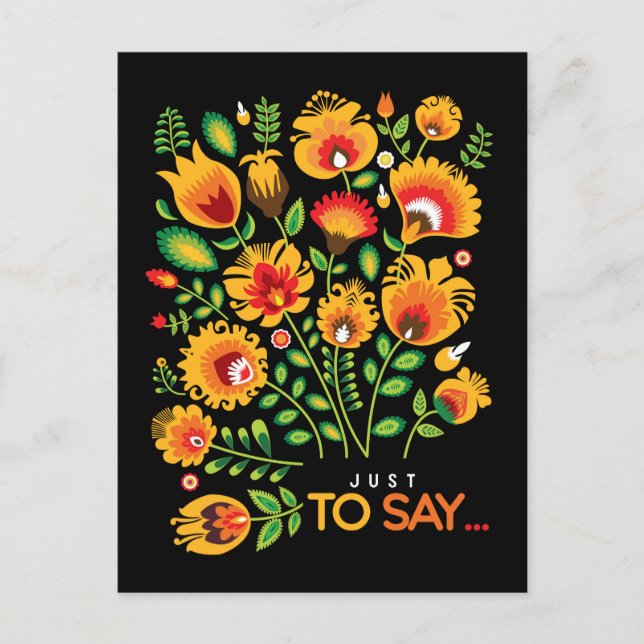 Just to say... customizable folklore postcard (Front)