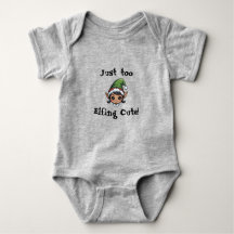 Just Too Elfing Cute! Baby Girl One-Piece Bodysuit