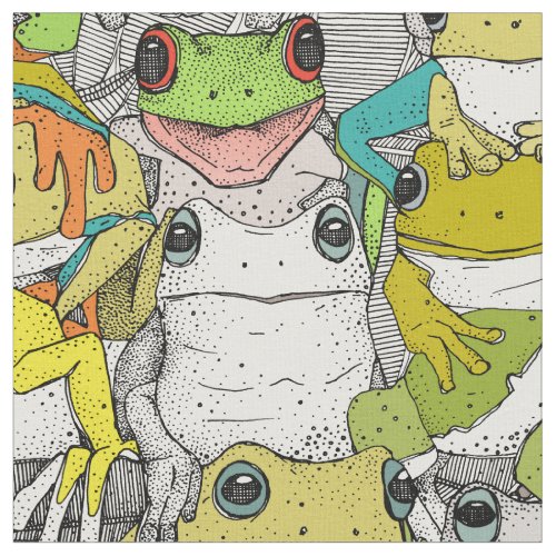 just tree frogs col fabric