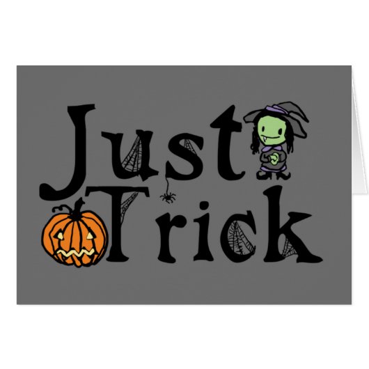 Just Trick Halloween Cards (Front Horizontal)