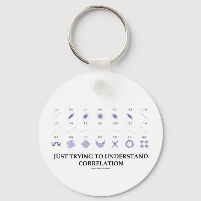 Just Trying To Understand Correlation Keychain (Front)