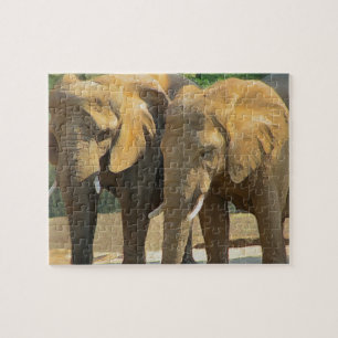 Just Two Elephant Friends Jigsaw Puzzle