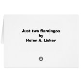Just two flamingos (Back Horizontal)