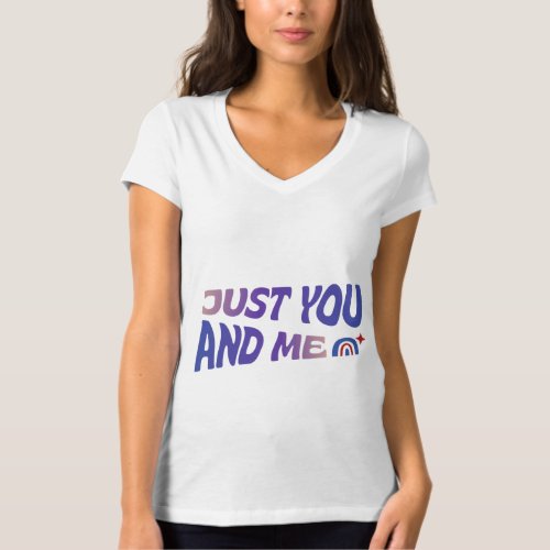 Just U and Me printed Womens BellaCanvas Jersey  T_Shirt