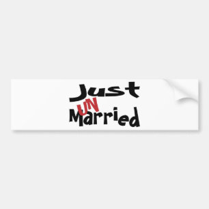Just Un Married Bumper Sticker