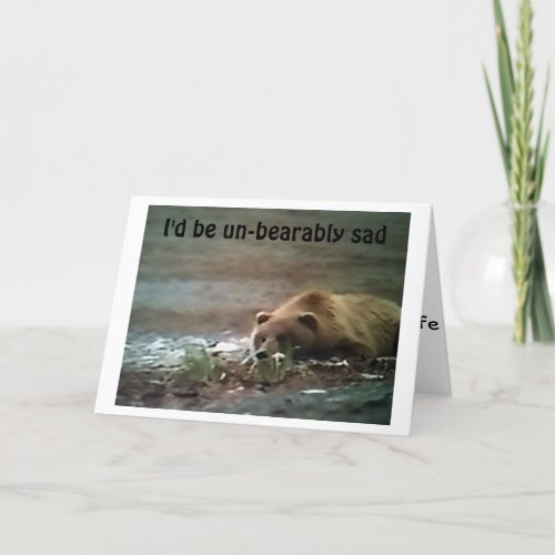 JUST UNBEARABLY SAD__MY LIFE WITHOUT YOU HOLIDAY CARD