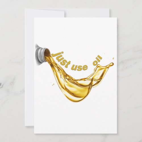 just use oil holiday card
