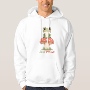 Just Vibing Frog Mushroom T-Shirt Hoodie