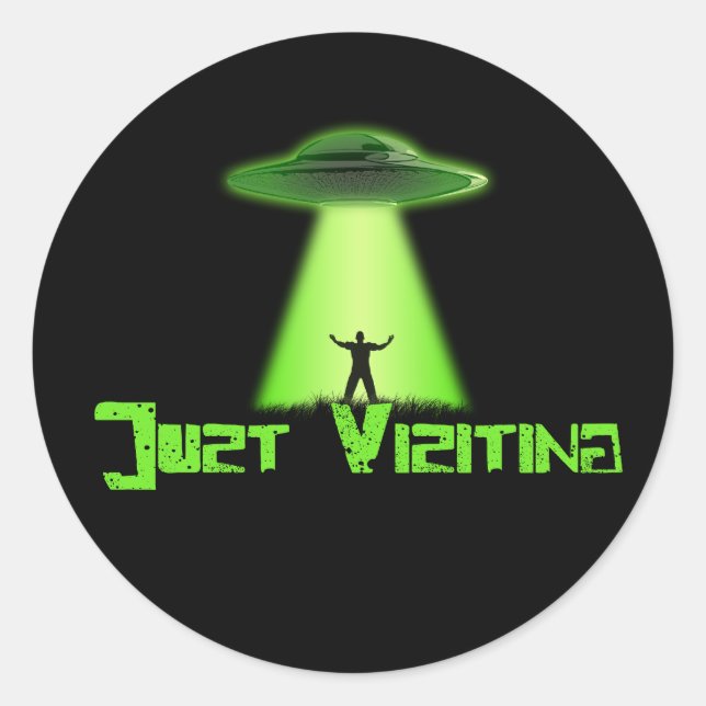 Just Visiting Sticker (Front)