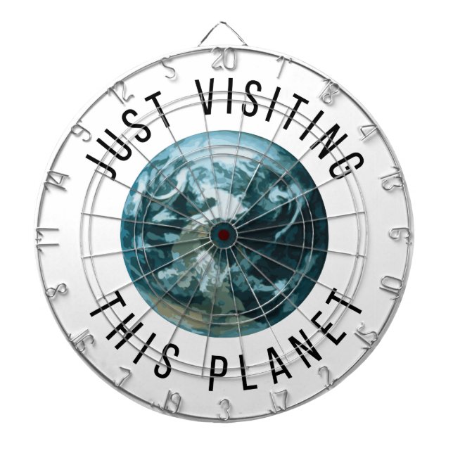 Just Visiting This Planet Dart Board (Front)