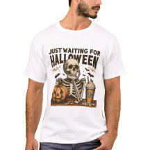 Just Waiting For Halloween Funny Skeleton