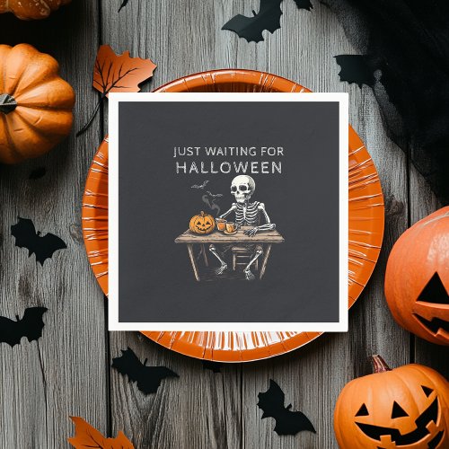 Just Waiting for Halloween Napkins  Funny 