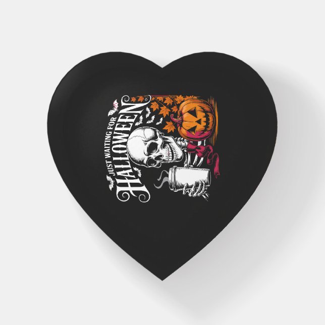 Just Waiting For Halloween Paperweight (Front)