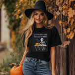 "Just Waiting for Halloween Skeleton Shirt | Funny<br><div class="desc">Get ready for the spookiest time of the year with this "Just Waiting for Halloween" Skeleton Shirt. Perfect for those who can't wait for October 31st, this shirt features a humorous skeleton design that’s great for adding some spooky vibes to your summer or Halloween festivities. Whether you're lounging at home,...</div>