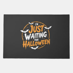 Just Waiting For Halloween Spooky Batty Gift  Doormat