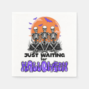 Just Waiting for Halloween, Spooky Cute Skeleton Napkins
