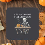 "Just Waiting for Halloween Sticker | Funny<br><div class="desc">Add a spooky touch to your belongings with this "Just Waiting for Halloween" Sticker. Featuring a humorous skeleton design, this sticker is perfect for decorating laptops, notebooks, water bottles, or any surface that needs a festive Halloween vibe. Made from high-quality, durable vinyl, it’s designed to be long-lasting and weather-resistant. Whether...</div>