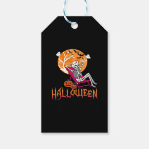 Just Waiting For Halloween Summer Nurse Skeleton P Gift Tags