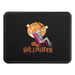 Just Waiting For Halloween Summer Nurse Skeleton P Hitch Cover