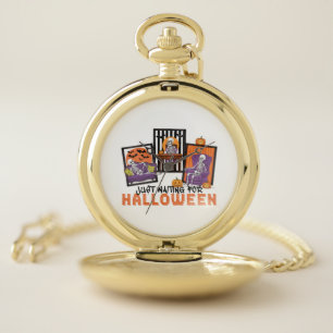 Just Waiting Halloween Fall Vibes Pocket Watch