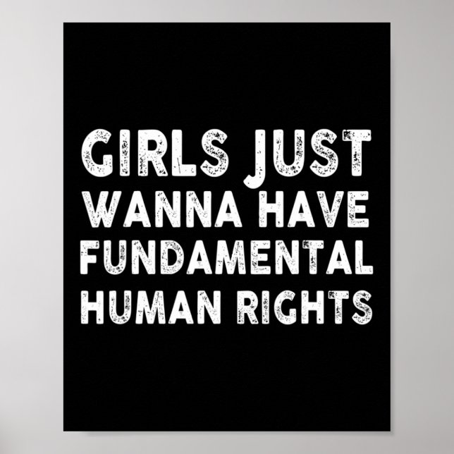 Just Want To Have Fundamental Human Rights Feminis Poster (Front)