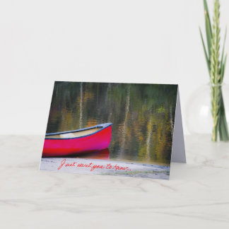 Just Want You To Know Card